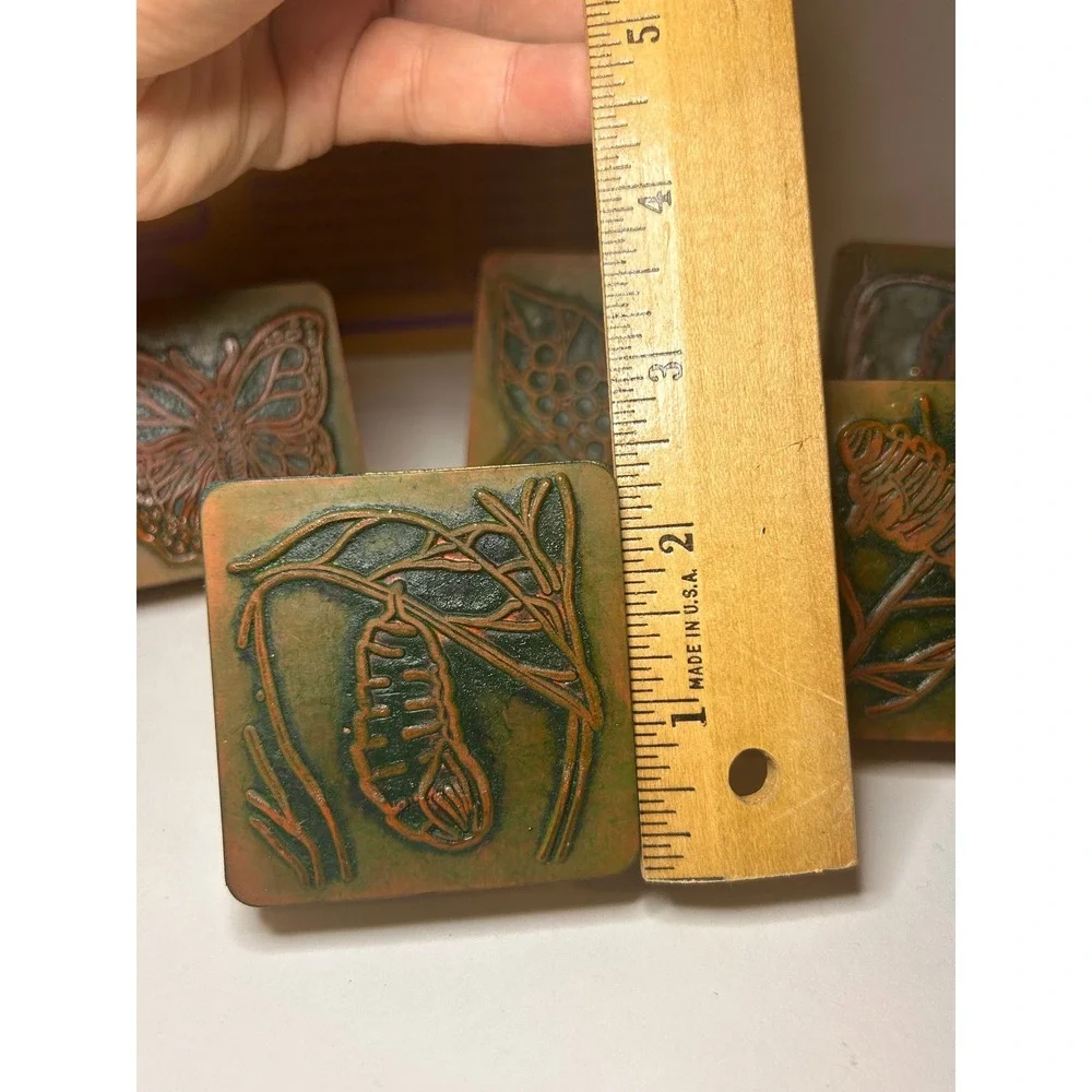 5 Butterfly Life Cycle Wood Mounted Rubber Stamp Homeschool Science Vintage